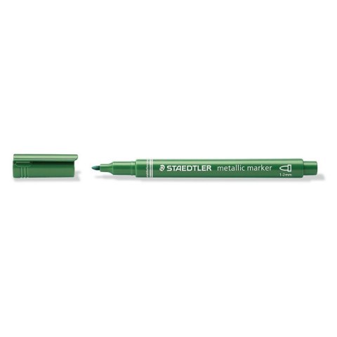 Marker permanentny metaliczny wkład zielony 1-2mm okrągła końcówka Staedtler (8323-81)