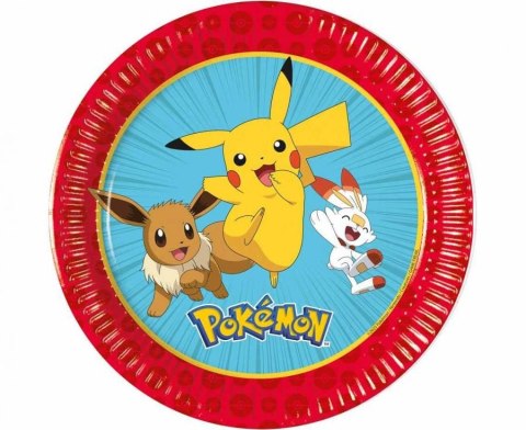 Talerz jednorazowy Pokemon papier śr. 200mm 8 szt Godan (98392)