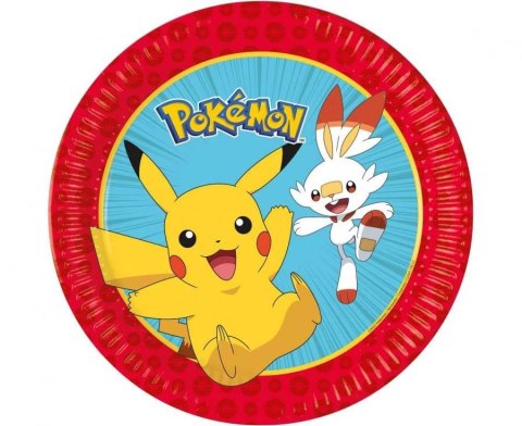 Talerz jednorazowy Pokemon papier śr. 230mm 8 szt Godan (98391)
