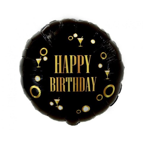 Balon foliowy Happy Birthday 18cal Godan (FG-OHBK)