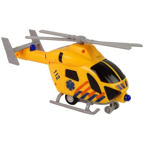 Helikopter Ratunkowy Ambulans Żółty Dźwięk Światła Śmigła Lean (13612)