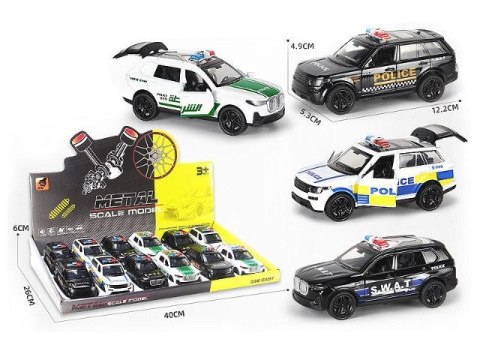 Samochód policyjny metalowy 12cm Bigtoys (BA0430)
