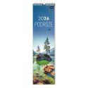 Kalendarz ścienny paskowy 135mm x 500mm Interdruk (PODRÓŻE)