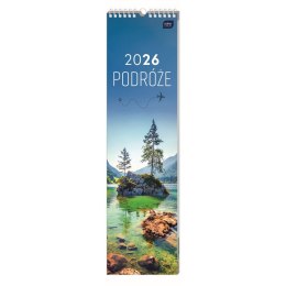 Kalendarz ścienny paskowy 135mm x 500mm Interdruk (PODRÓŻE)