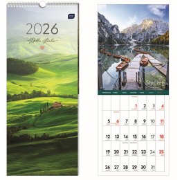 Kalendarz ścienny paskowy 170mm x 410mm Interdruk (WIDOKI)