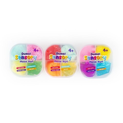 Masa plastyczna dla dzieci SENSORY MASA 4w1 mix Dumel (DD30626)