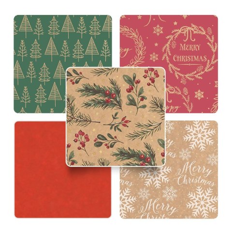 Papier ozdobny CHRISTMAS KRAFT mix [mm:] 700x10000 Interdruk