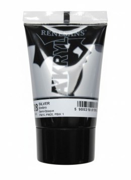 Farba akrylowa Srebro kolor: srebrny 100ml Renesans (28)
