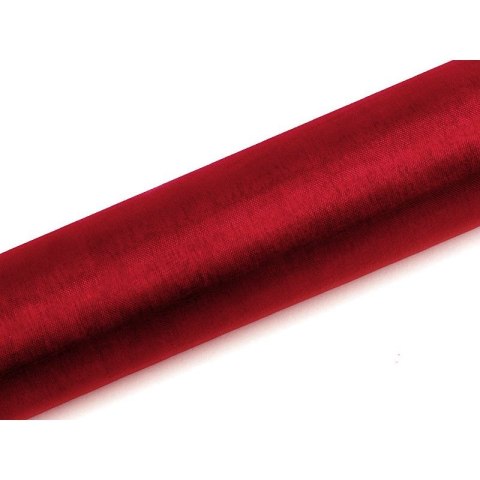 Organza organza Gładka 160x9 [mm x m] czerwone Partydeco (ORP16-007)