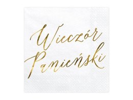 Serwetki Partydeco Wieczór panieński, biały, 33x33cm biała papier [mm:] 330x330 (SP33-91-019ME)