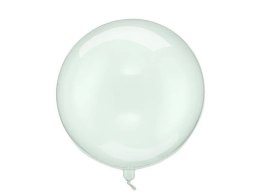Balon gumowy Kula, 40cm, transparentny zielony transparentny 400mm 16cal Partydeco (ORB16-1-012)