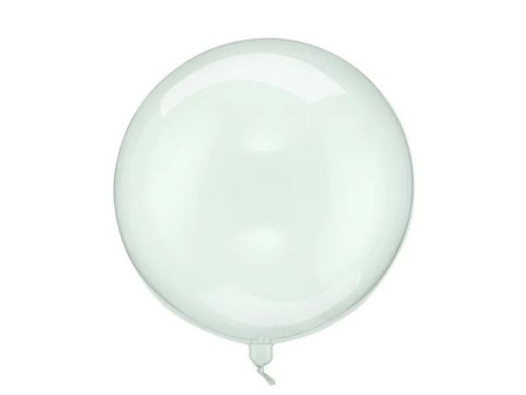 Balon gumowy Kula, 40cm, transparentny zielony transparentny 400mm 16cal Partydeco (ORB16-1-012)