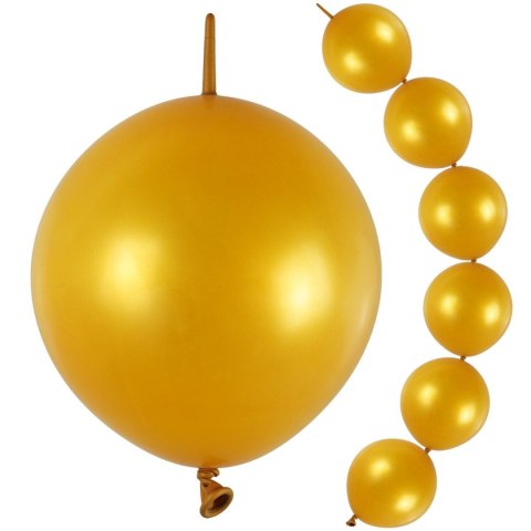 Balon gumowy z łącznikiem (10 szt.) złoty 130mm Arpex (KB7498)