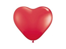 Balon kształty Serca czerwony 100 szt Partydeco (092S)