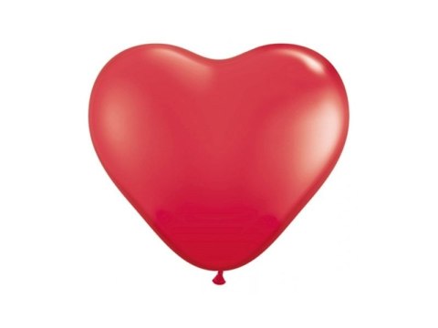 Balon kształty Serca czerwony 100 szt Partydeco (092S)