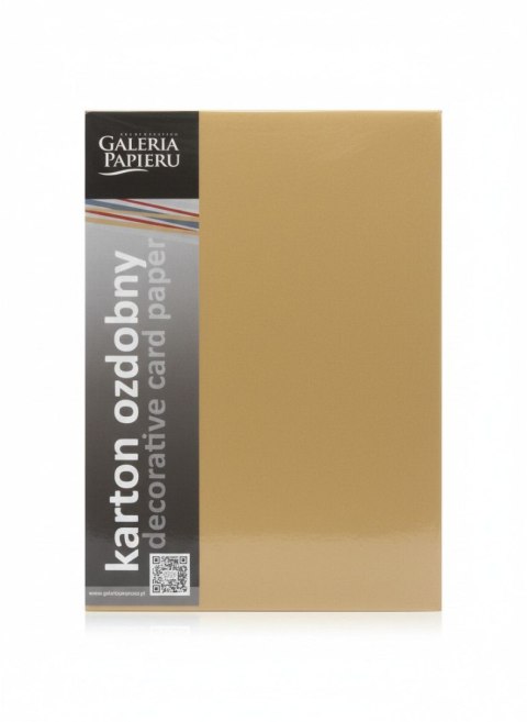 Papier ozdobny (wizytówkowy) A4 pearl ZŁOTY 210g Galeria Papieru (205454)
