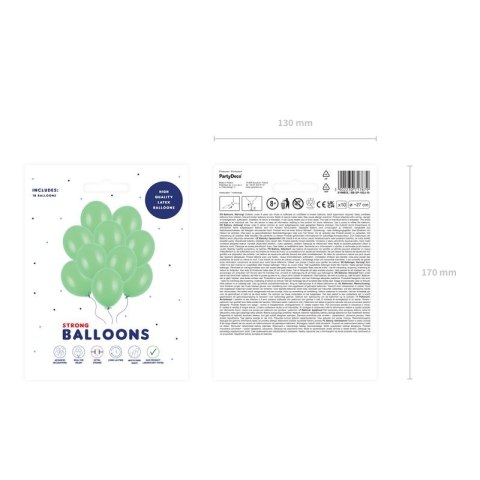 Balon gumowy Party Deco BALONY STRONG pastelowy 10 szt 270mm Partydeco (SB12P-102J-10)
