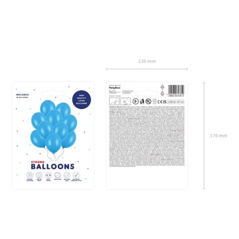 Balon gumowy Party Deco BALONY STRONG pastelowy 10 szt Partydeco (SB12P-001-10)