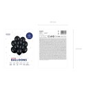 Balon gumowy Party Deco BALONY STRONG pastelowy 10 szt czarny 270mm Partydeco (SB12P-010-10)