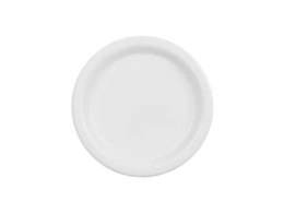 Talerz jednorazowy biały papier śr. 180mm 6 szt Partydeco (TPP90-008)