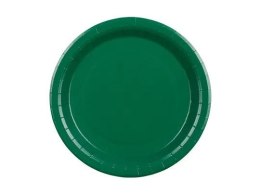 Talerz jednorazowy ciemny zielony papier śr. 230mm 6 szt Partydeco (TPP102-012C)