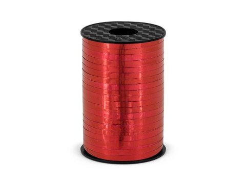 Wstążka plastikowa 5x225 [mm x m] czerwona Partydeco (PRM5-007)