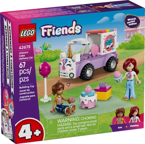 Klocki konstrukcyjne Friends Jednorożcowa dostawa tortu Lego (42675)