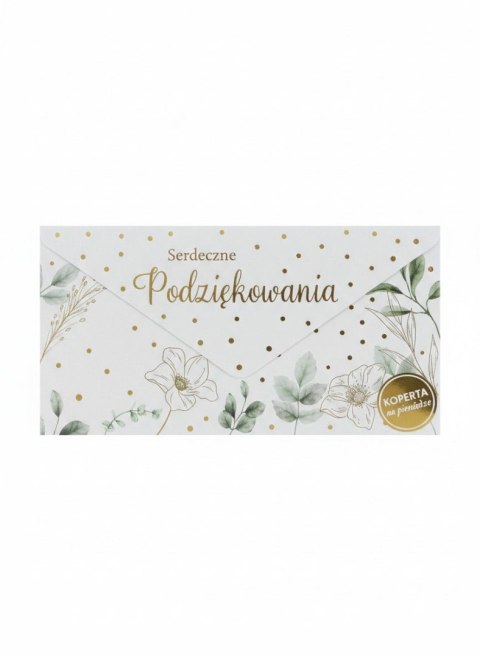 Koperta DL Podziękowania mix Kukartka (KOP) 1 sztuk