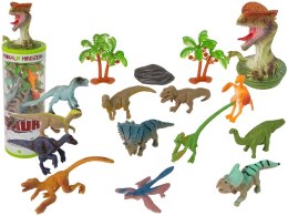 Figurka Zestaw Zwierzęta Dinozaury Figurki 12szt. Akcesoria W Tubie Lean (13192)