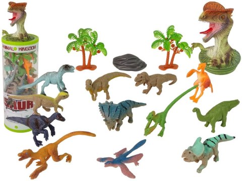 Figurka Zestaw Zwierzęta Dinozaury Figurki 12szt. Akcesoria W Tubie Lean (13192)