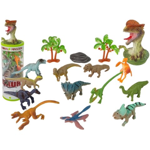 Figurka Zestaw Zwierzęta Dinozaury Figurki 12szt. Akcesoria W Tubie Lean (13192)