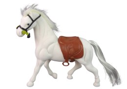 Figurka koń biały 17cm Lean (13375)