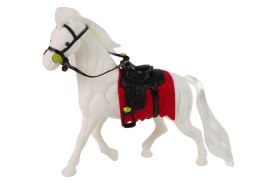 Figurka koń flokowany biały Lean (13378)