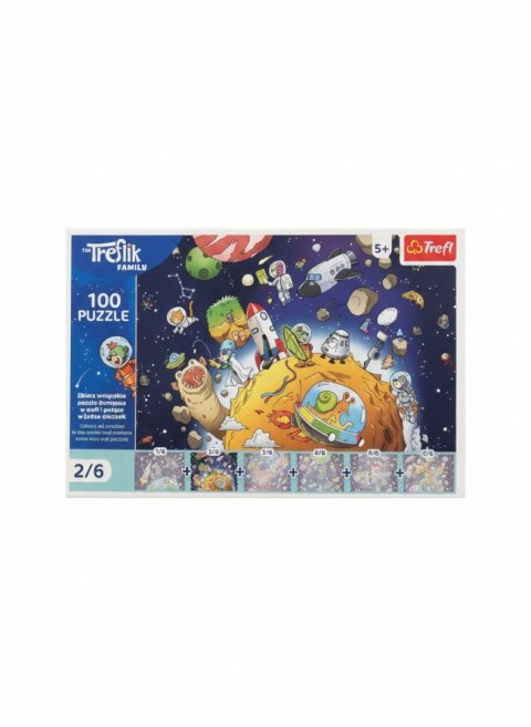 Puzzle Rodzina Treflików treflik w kosmosie 100 el. Trefl (16542)