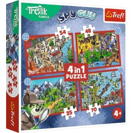 Puzzle Trefliki Podróże 4 el. Trefl (34675)