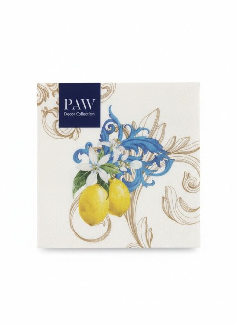 Serwetki Coktail Baroque Lemon Sicilian Bloom mix papier [mm:] 250x250 Paw (SDC148400)