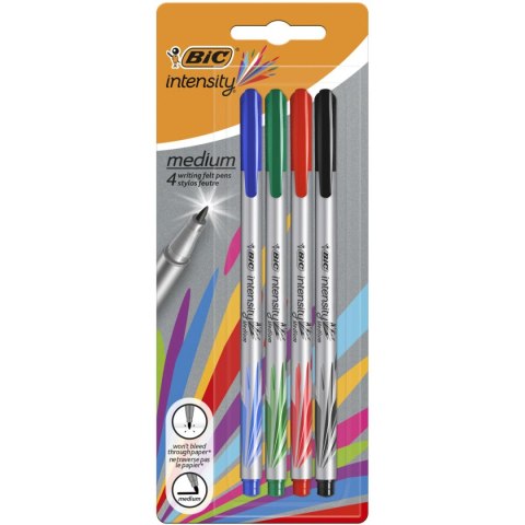 Cienkopis Medium wkład mix 1,0mm 4kol. Bic (964824)