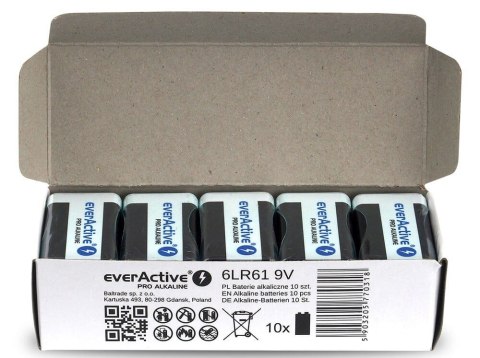 Everactive Bateria alkaliczna 6LR61/9V 10SZT PRO