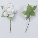 Ozdoba papierowa Craft-Fun Series róże na druciku Titanum (25YX0902-12- white)