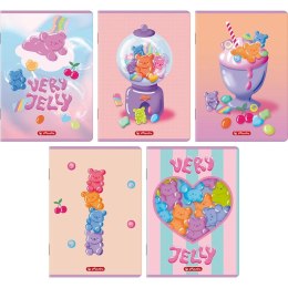 Zeszyt A5 standard JELLY 32k. 70g podwójna linia kolor Herlitz (400206380)