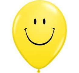Balon gumowy PREMIUM UŚMIECHY 5 szt żółty 300mm 12cal Godan (GS110/P178)