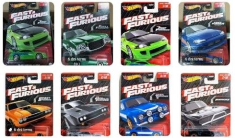Samochód SZYBCY I WCIEKLI MIX Hot Wheels (HNR88)