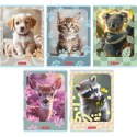 Zeszyt A5 ANIMALS 16k. 70g linia podwójna kolorowa Herlitz (400206377)