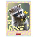 Zeszyt A5 ANIMALS 16k. 70g linia podwójna kolorowa Herlitz (400206377)
