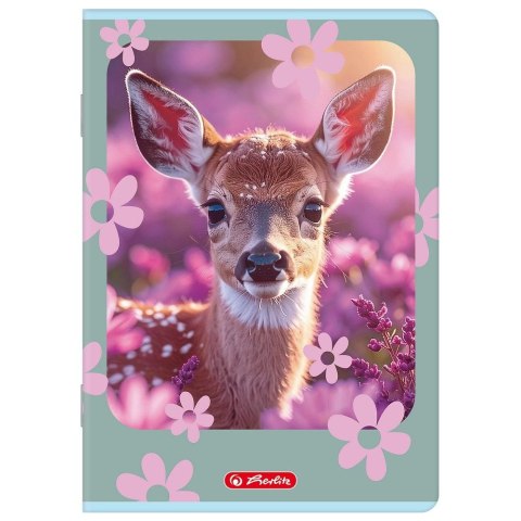 Zeszyt A5 ANIMALS 16k. 70g linia podwójna kolorowa Herlitz (400206377)