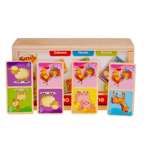 Gra logiczna domino drewniane Smily Play (SPW83591)