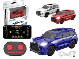 Samochód 1:64 na radio, metalowe, 8 funkcji, napęd 4x4, driftujące, kabel USB Adar (632509)