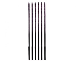 Świeczka urodzinowa Ombre, fioletowy brokat, 3x3x170mm, 6 szt. Godan (7C-SOFB)