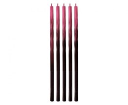 Świeczka urodzinowa Świderki Ombre, czerwony/czarny, 5x5x150mm, 5 szt Godan (7C-SSOC)