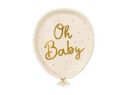 Talerz jednorazowy Oh Baby papier śr. 220mm 20 szt Partydeco (TPP79)